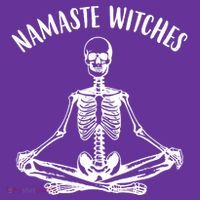 Namaste Witches Skeleton Halloween Yoga Hoodie thumb 2