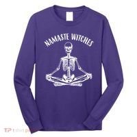 Namaste Witches Skeleton Halloween Yoga Long Sleeve Shirt thumb 0