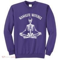 Namaste Witches Skeleton Halloween Yoga Sweatshirt thumb 0