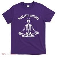 Namaste Witches Skeleton Halloween Yoga T-Shirt thumb 0