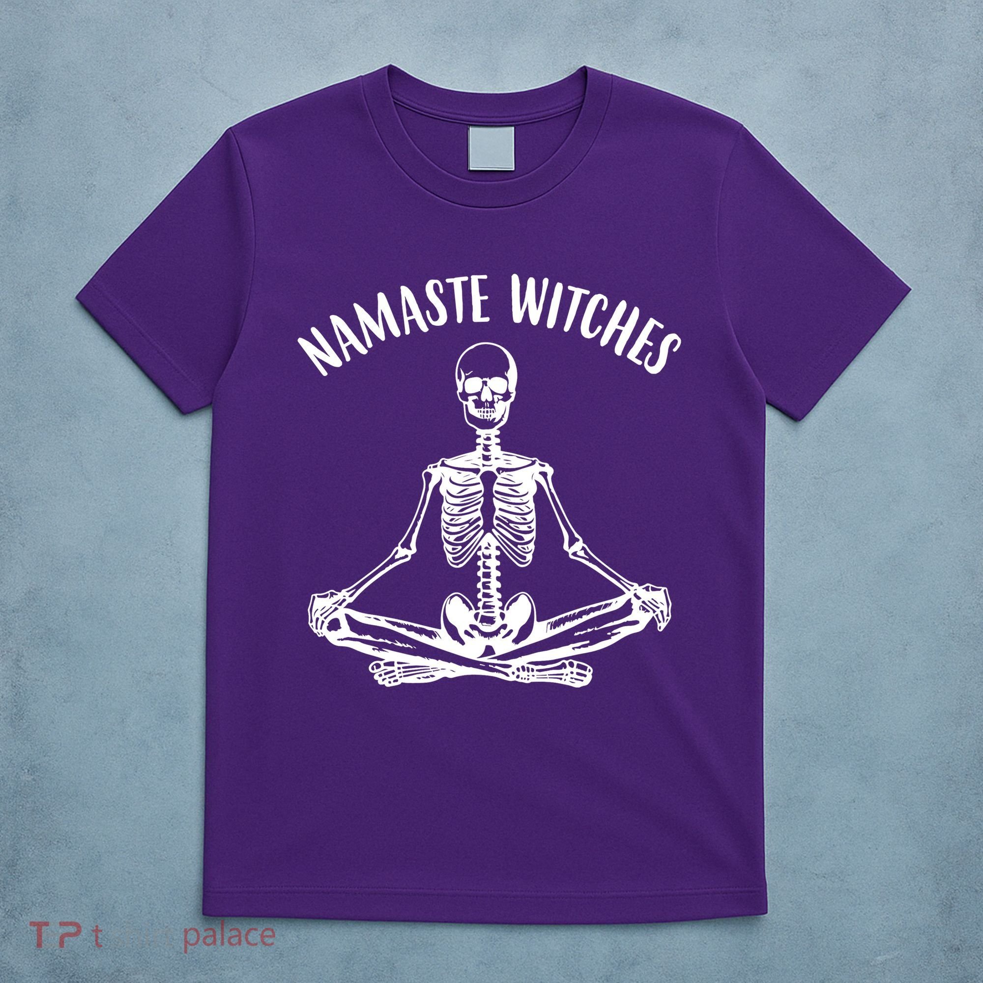 Namaste Witches Skeleton Halloween Yoga T-Shirt