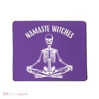 Namaste Witches Skeleton Halloween Yoga Mousepad thumb 0