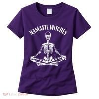 Namaste Witches Skeleton Halloween Yoga Women's T-Shirt thumb 0