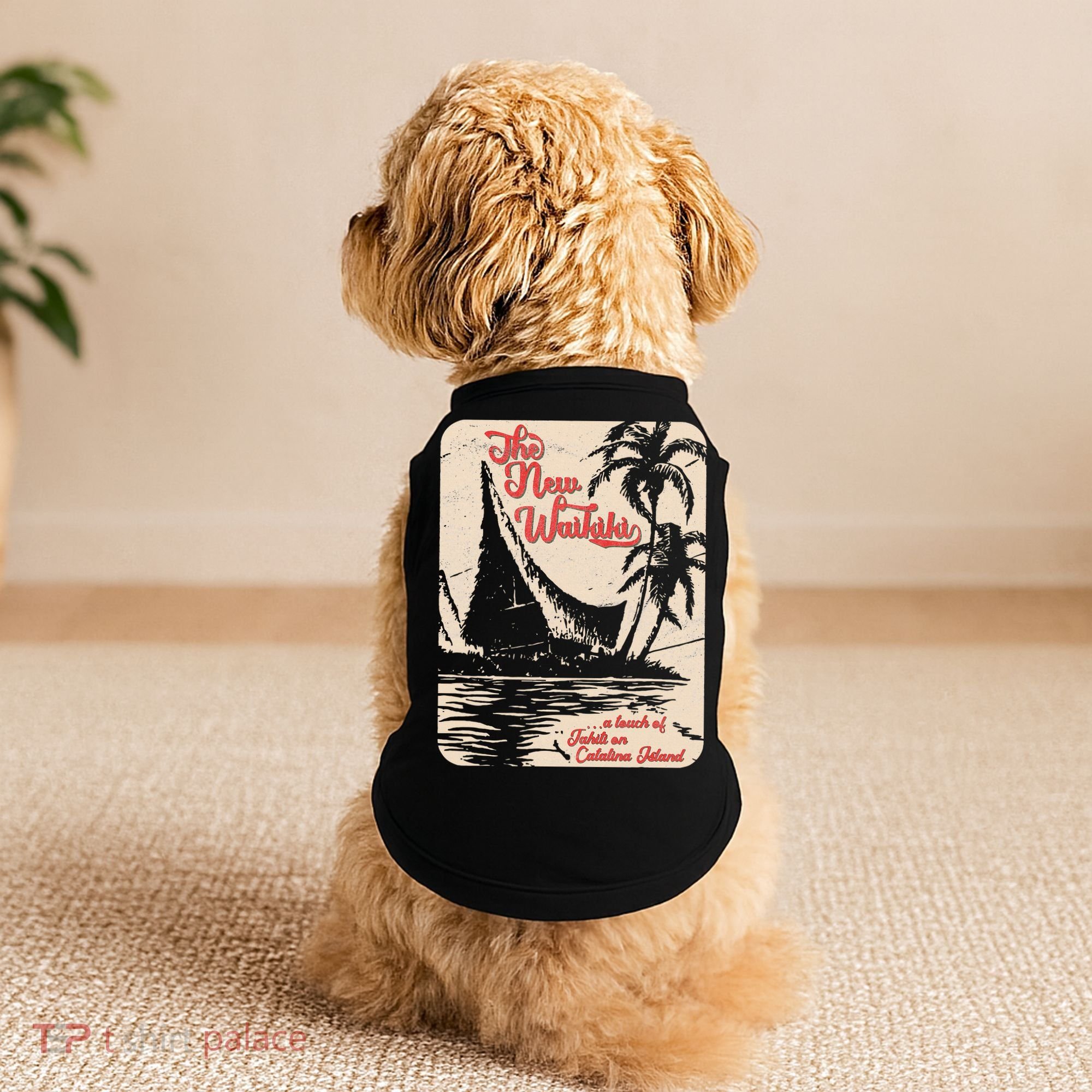 New Waikiki Tiki Bar Hawaiian Style Doggie Tank