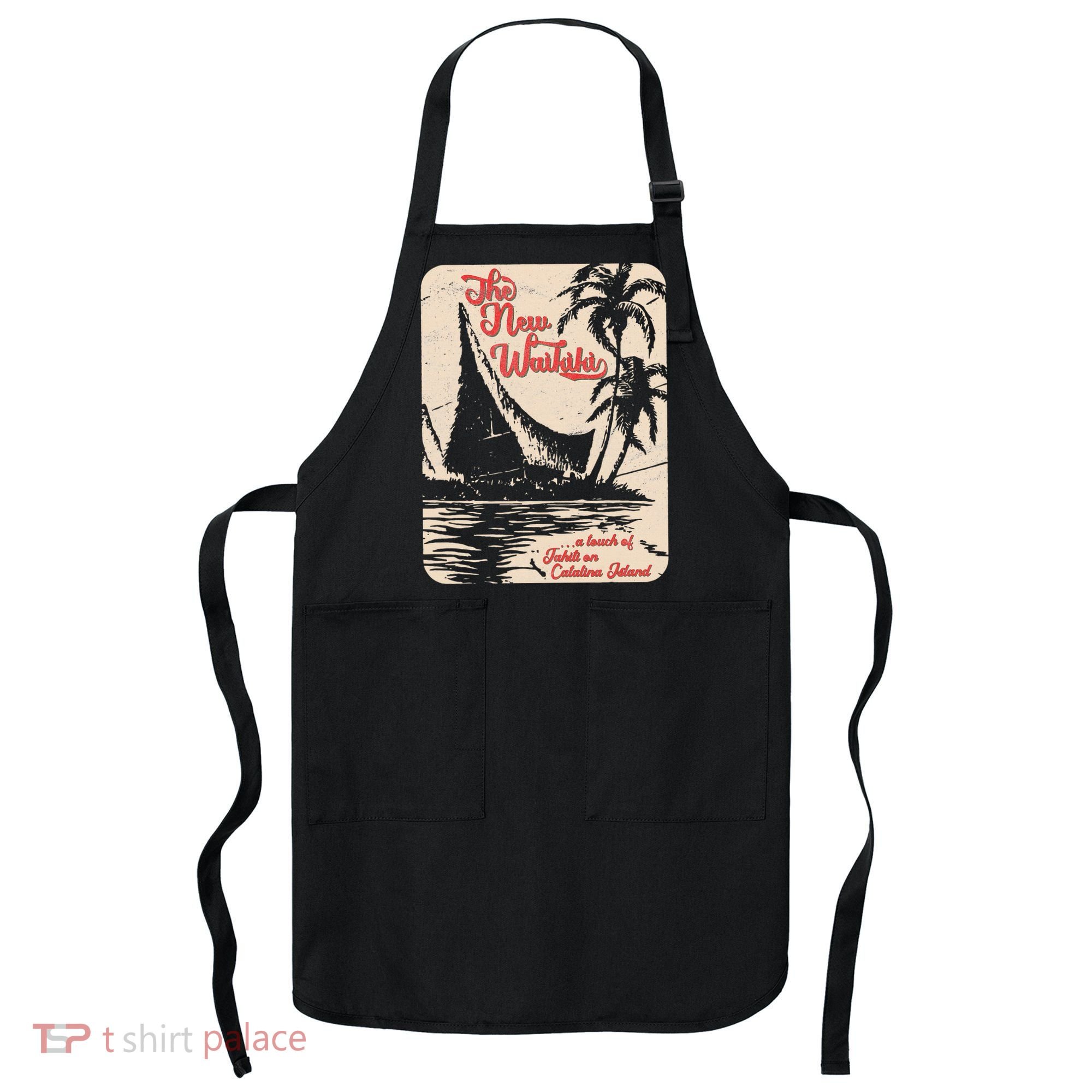 New Waikiki Tiki Bar Hawaiian Style Apron