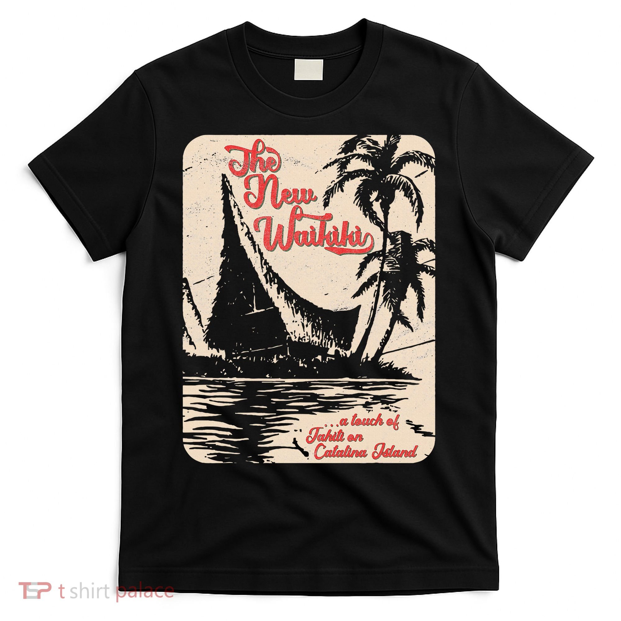 New Waikiki Tiki Bar Hawaiian Style T-Shirt