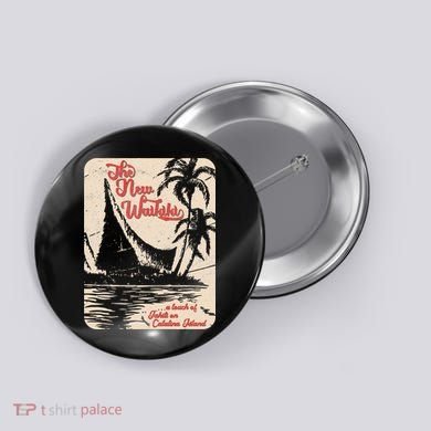 New Waikiki Tiki Bar Hawaiian Style Button