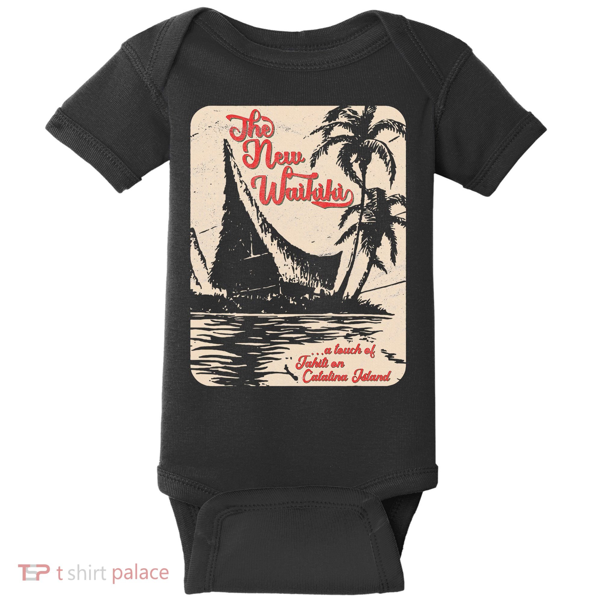 New Waikiki Tiki Bar Hawaiian Style Baby Bodysuit