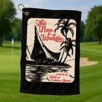 New Waikiki Tiki Bar Hawaiian Style Golf Towel thumb 1
