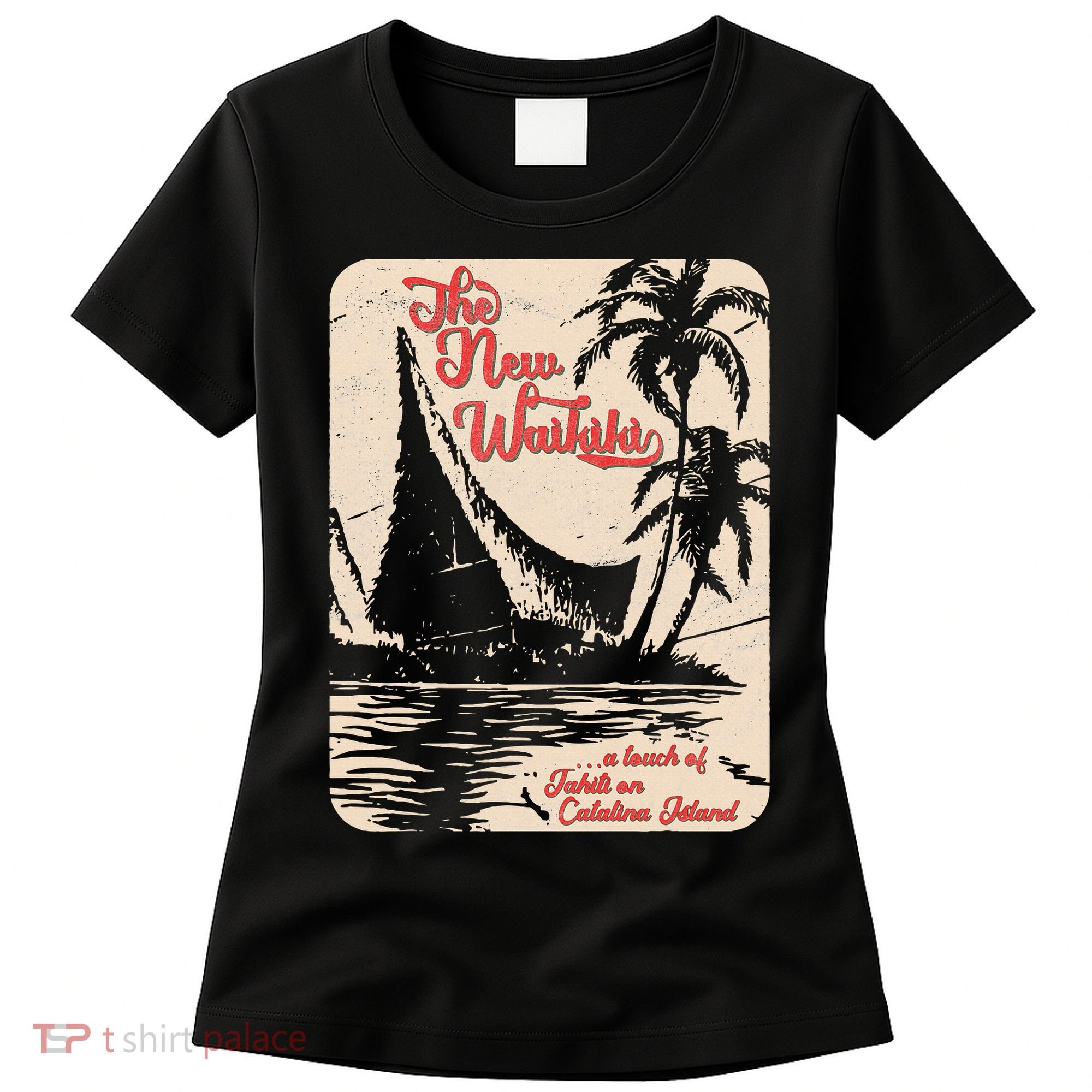 New Waikiki Tiki Bar Hawaiian Style Women's T-Shirt