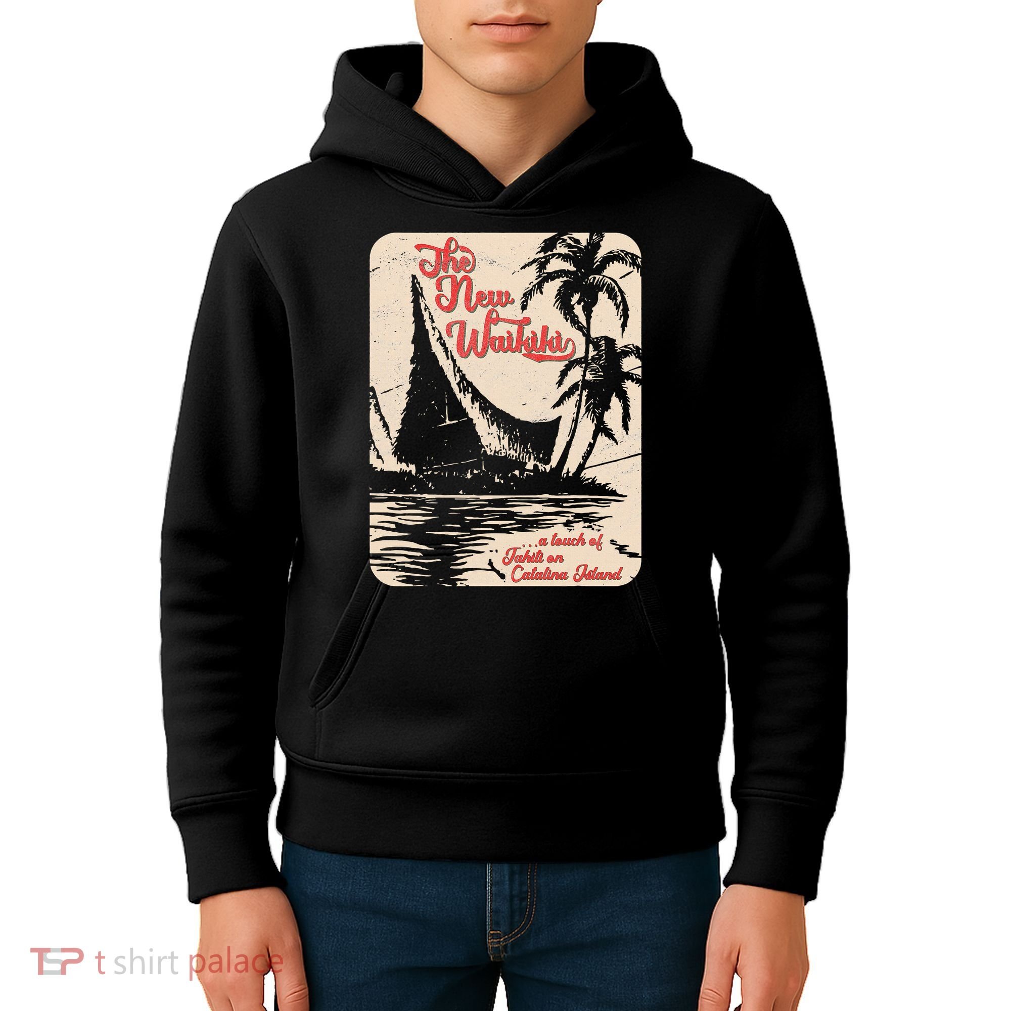 New Waikiki Tiki Bar Hawaiian Style Kids Hoodie
