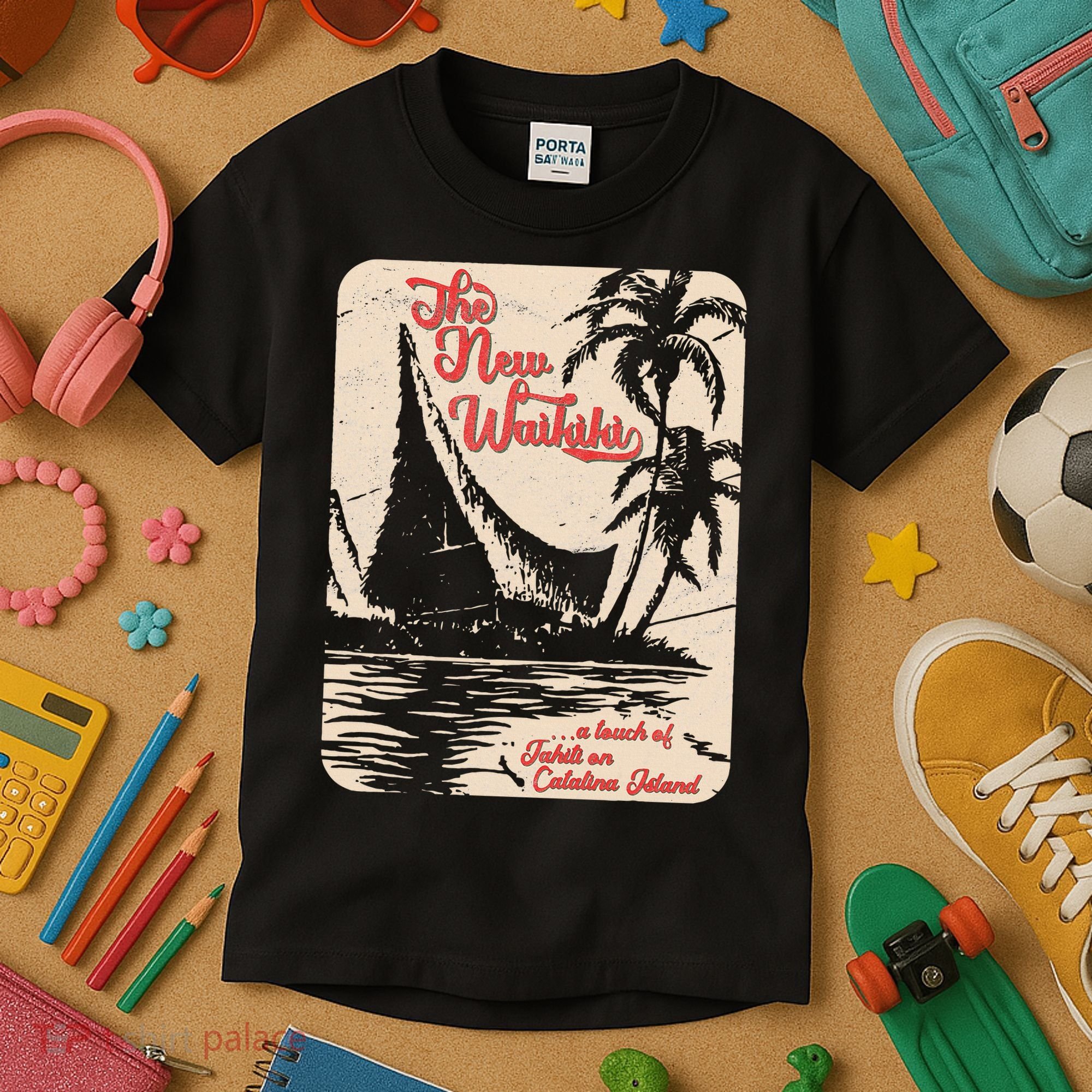New Waikiki Tiki Bar Hawaiian Style Kids T-Shirt