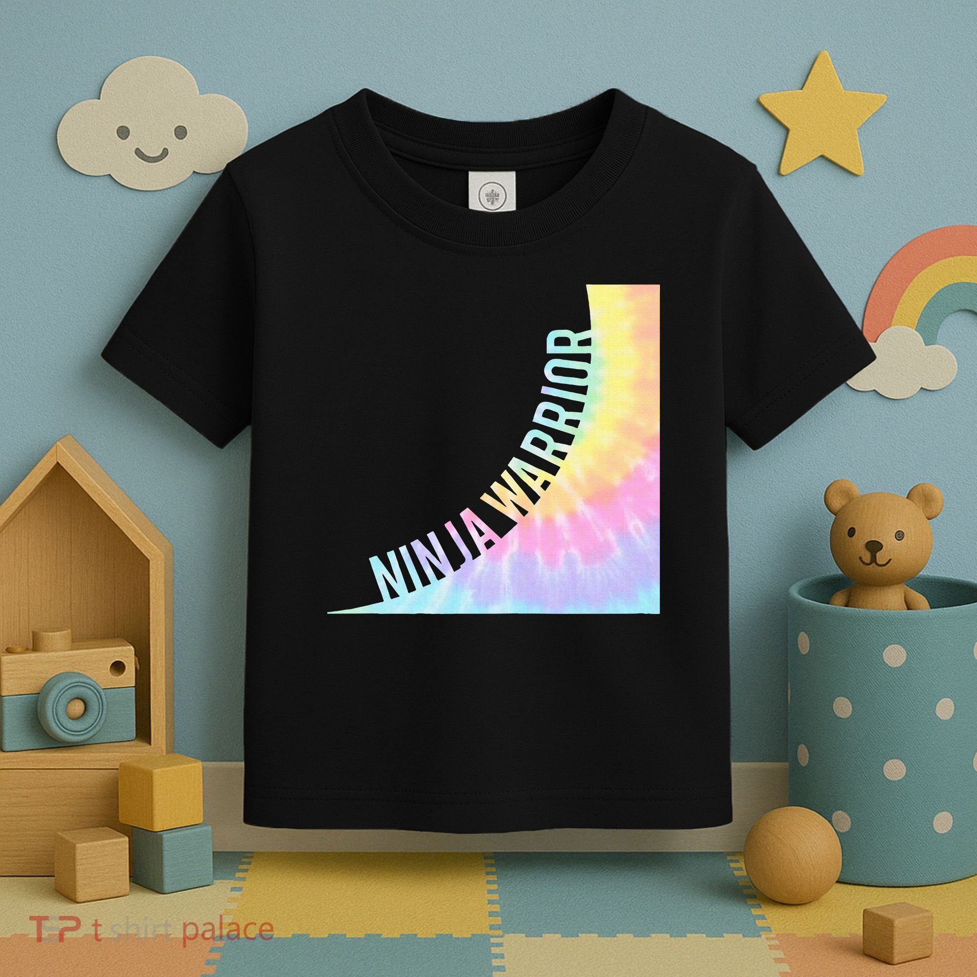 N.Inja Warrior Warp Wall Birthday Par Toddler T-Shirt