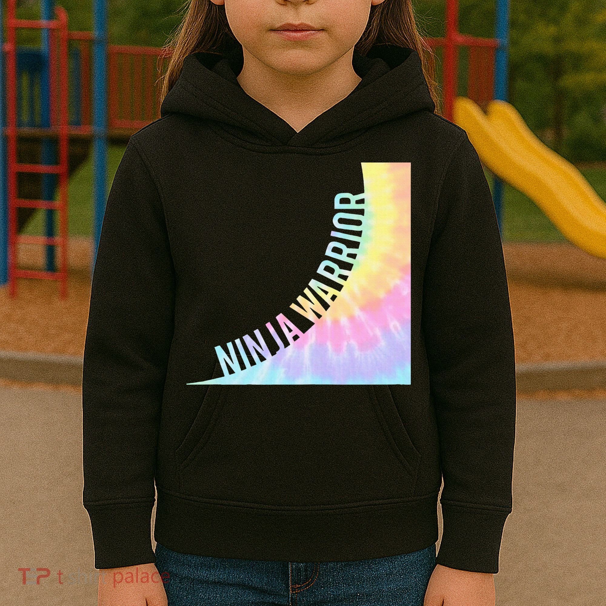 N.Inja Warrior Warp Wall Birthday Par Kids Hoodie