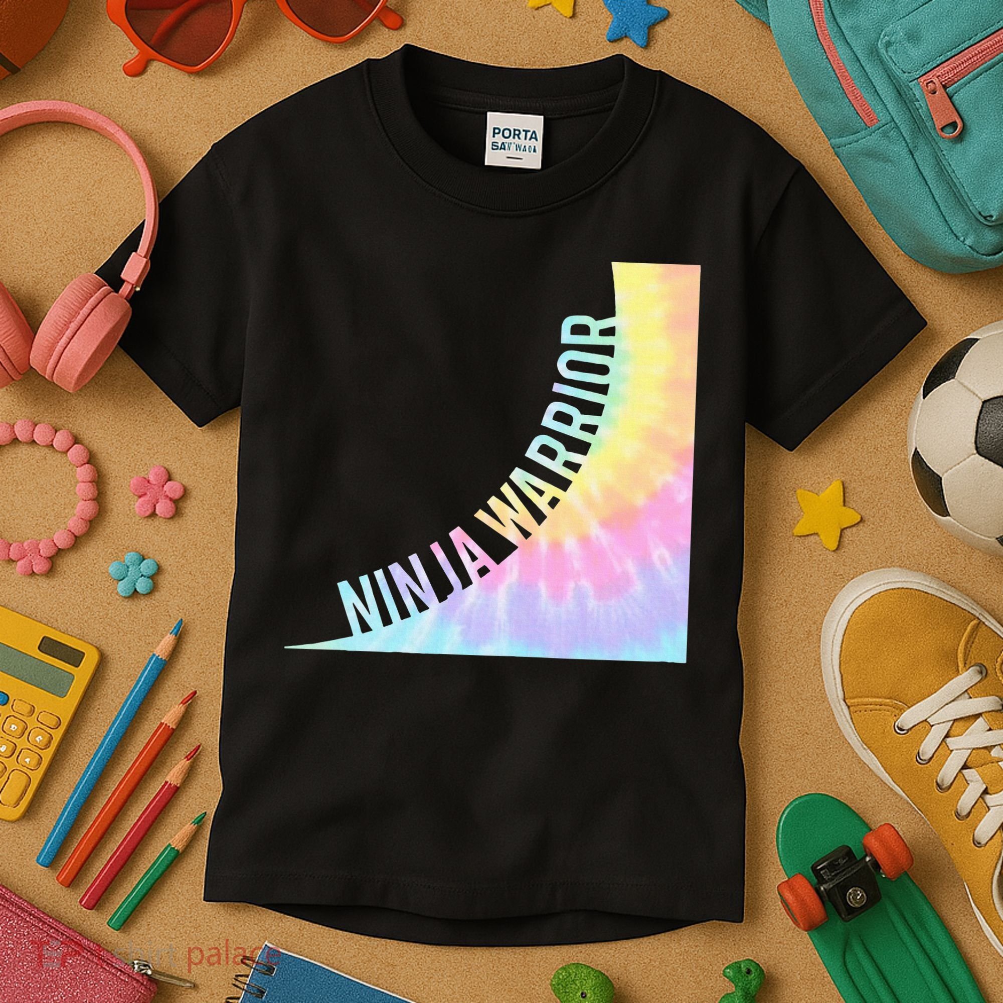 N.Inja Warrior Warp Wall Birthday Par Kids T-Shirt
