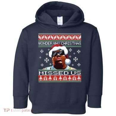 Notorious Wonder Why Christmas Missed Us Ugly Toddler Hoodie