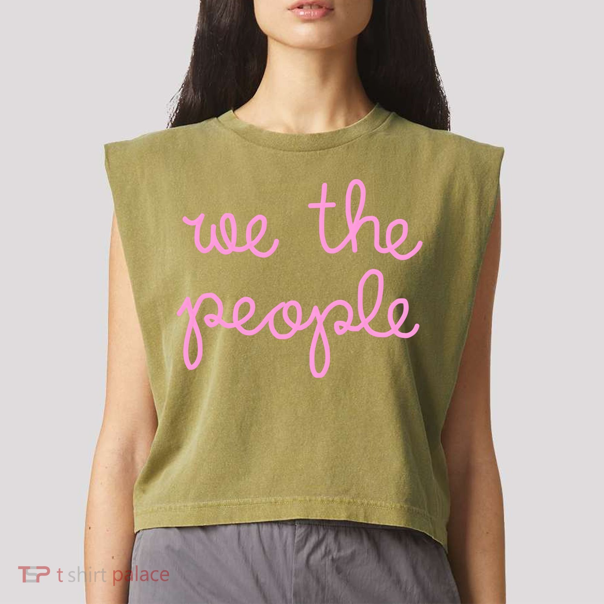 Nicolle Wallace We The People Garment-Dyed Women's Muscle Tee