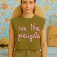 Nicolle Wallace We The People Garment-Dyed Women's Muscle Tee thumb 4