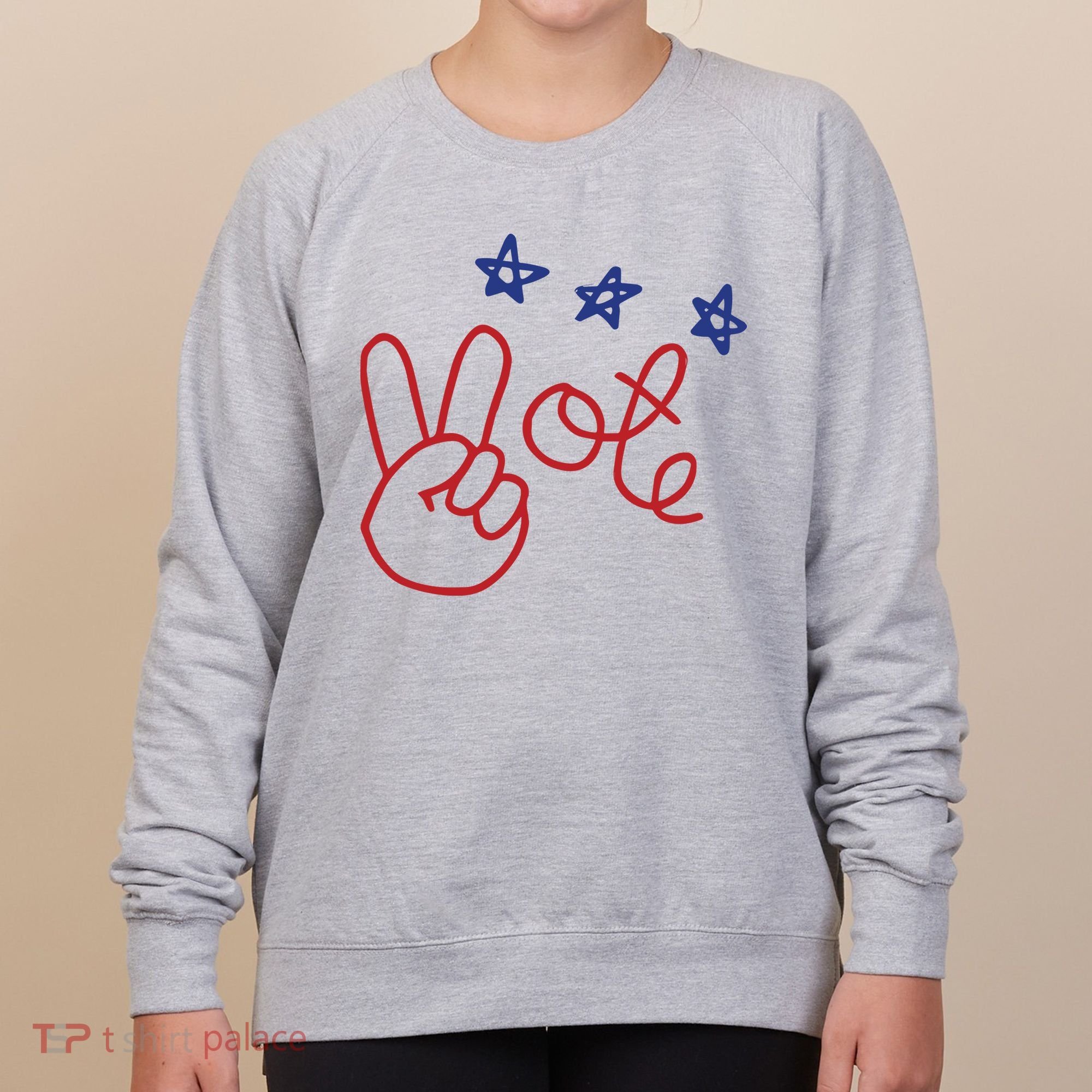 Nicolle Wallace Wearing Peace Vote Women's Sweatshirt