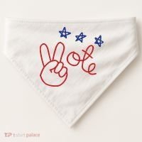 Nicolle Wallace Wearing Peace Vote USA-Made Doggie Bandana thumb 0
