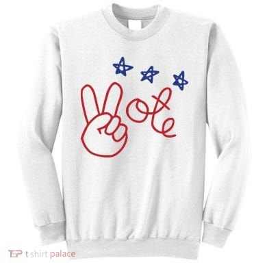Nicolle Wallace Wearing Peace Vote Sweatshirt