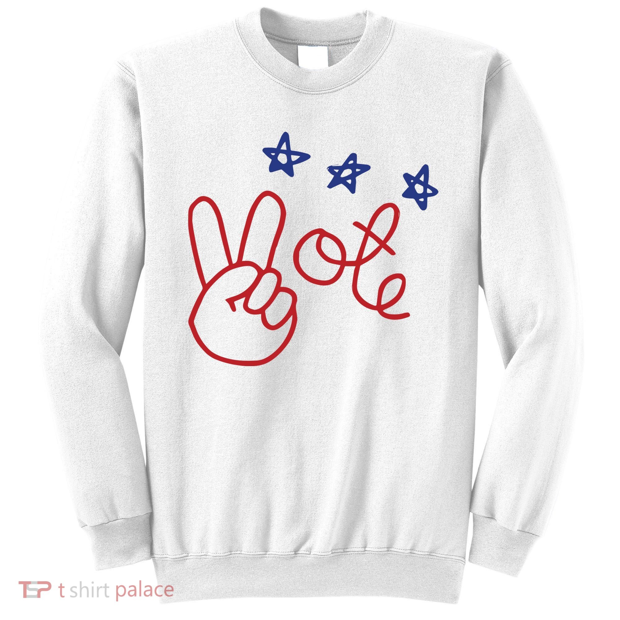 Nicolle Wallace Wearing Peace Vote Sweatshirt