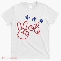Nicolle Wallace Wearing Peace Vote T-Shirt thumb 0