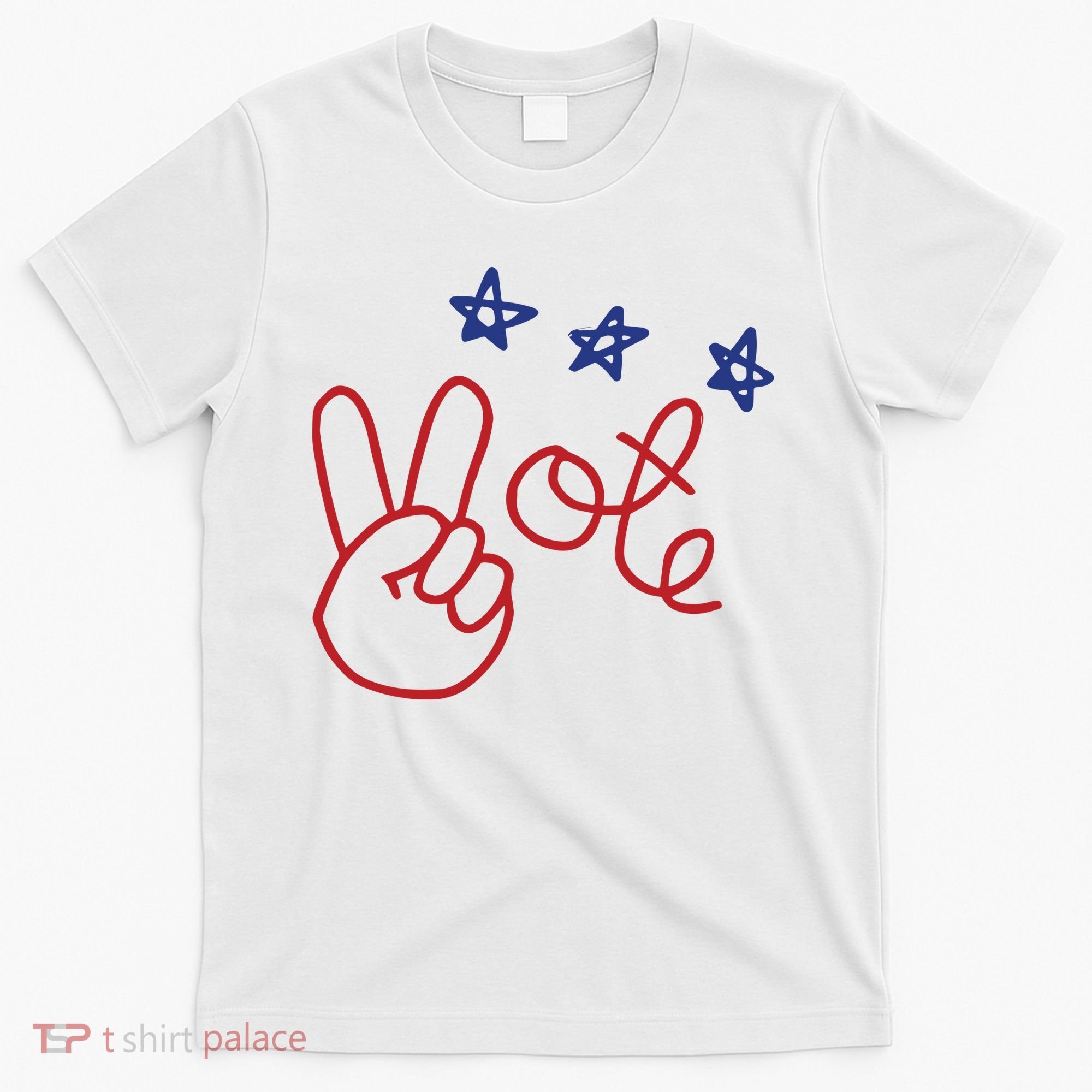 Nicolle Wallace Wearing Peace Vote T-Shirt