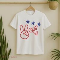 Nicolle Wallace Wearing Peace Vote T-Shirt thumb 2
