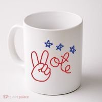 Nicolle Wallace Wearing Peace Vote Coffee Mug thumb 0