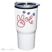 Nicolle Wallace Wearing Peace Vote Tumbler thumb 0