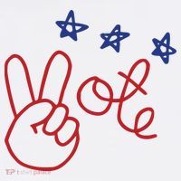 Nicolle Wallace Wearing Peace Vote Mousepad thumb 1