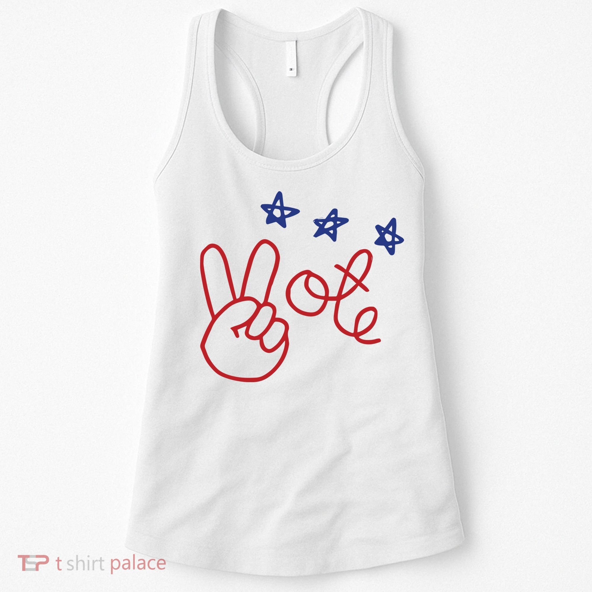 Nicolle Wallace Wearing Peace Vote Women's Tank Top