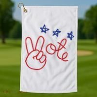 Nicolle Wallace Wearing Peace Vote Golf Towel thumb 1