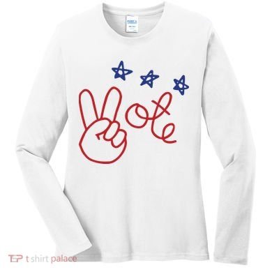 Nicolle Wallace Wearing Peace Vote Women's Long Sleeve Shirt