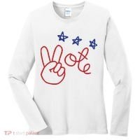 Nicolle Wallace Wearing Peace Vote Women's Long Sleeve Shirt thumb 0
