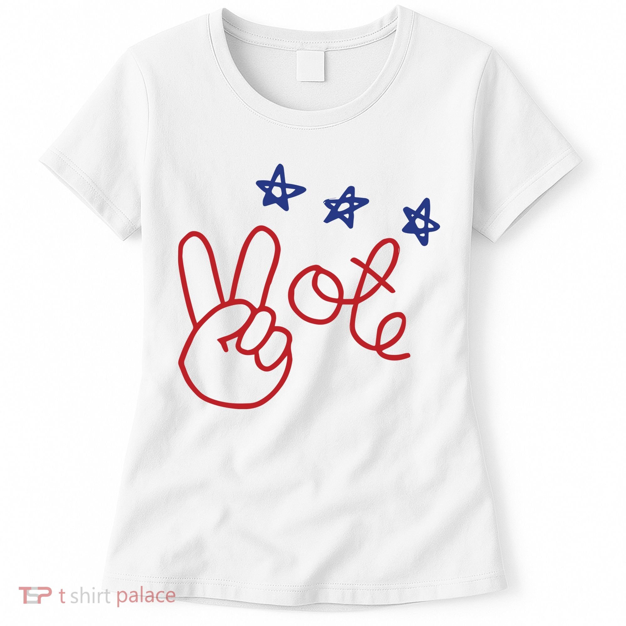 Nicolle Wallace Wearing Peace Vote Women's T-Shirt
