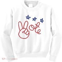 Nicolle Wallace Wearing Peace Vote Kids Sweatshirt thumb 0