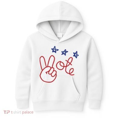 Nicolle Wallace Wearing Peace Vote Kids Hoodie