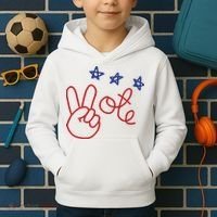 Nicolle Wallace Wearing Peace Vote Kids Hoodie thumb 2