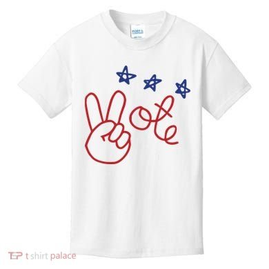 Nicolle Wallace Wearing Peace Vote Kids T-Shirt