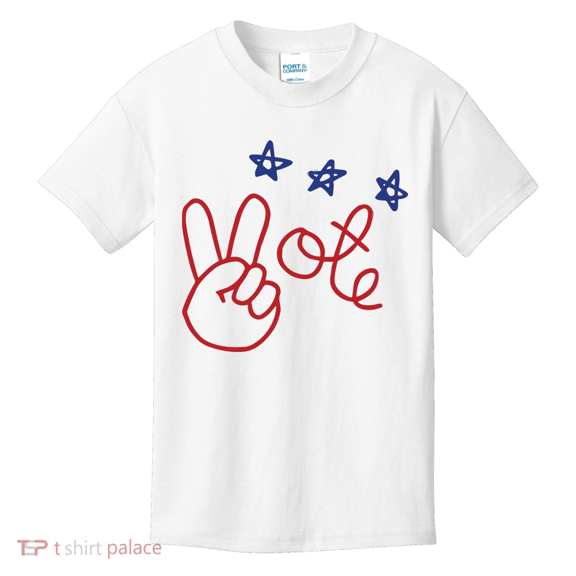 Nicolle Wallace Wearing Peace Vote Kids T-Shirt