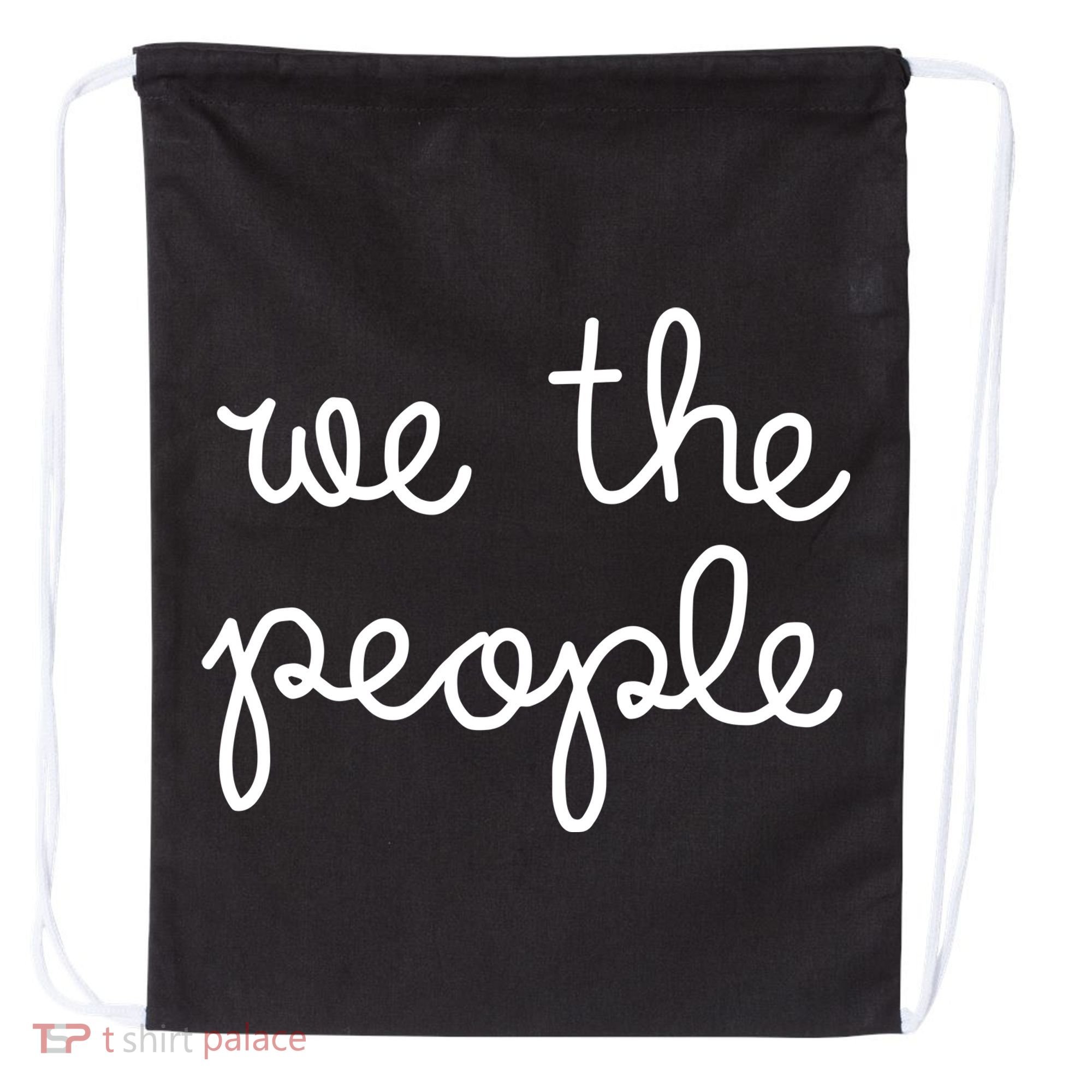 Nicolle Wallace Wearing We The People Drawstring Bag