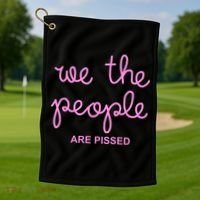 NIcolle Wallace We The People Are Pissed Off Golf Towel thumb 1