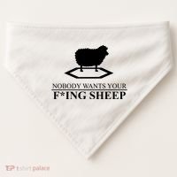 Nobody Wants Your Fucking Sheep USA-Made Doggie Bandana thumb 0