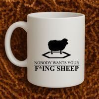 Nobody Wants Your Fucking Sheep Coffee Mug thumb 2