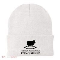 Nobody Wants Your Fucking Sheep Beanie thumb 0