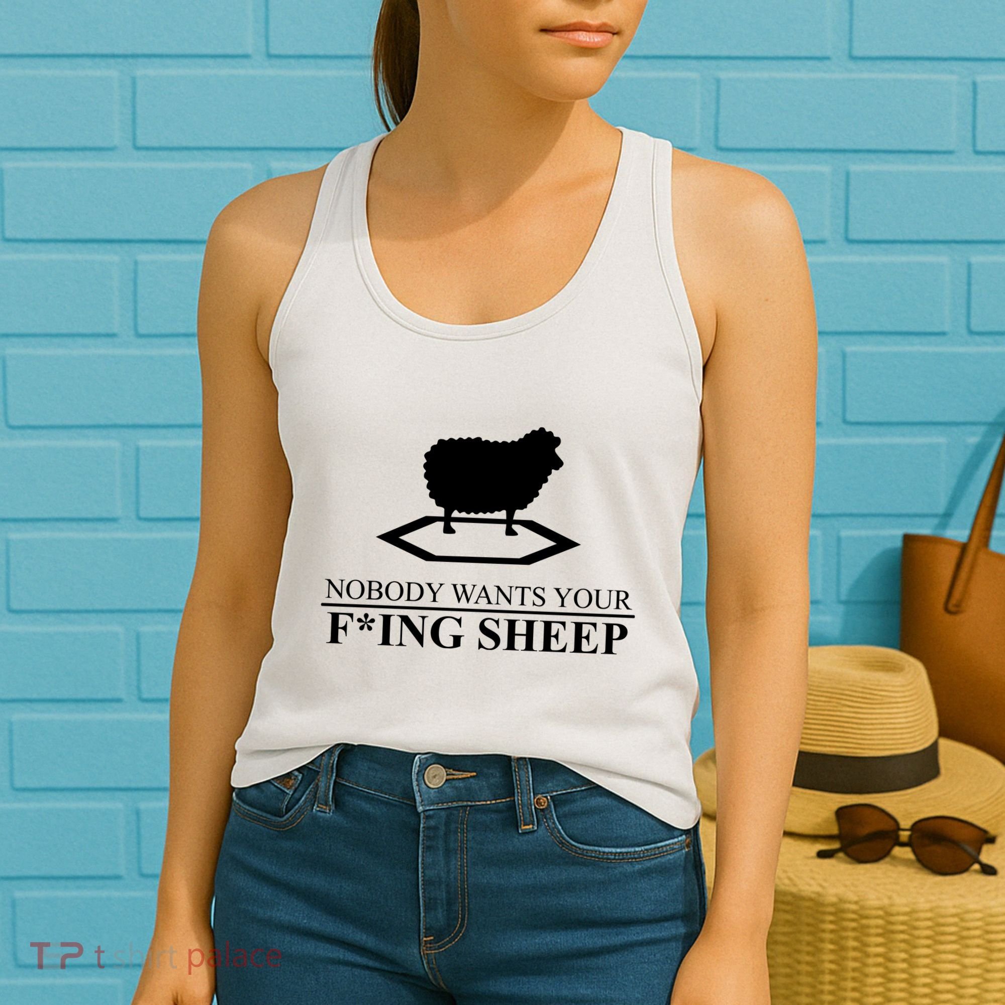 Nobody Wants Your Fucking Sheep Women's Tank Top