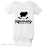 Nobody Wants Your Fucking Sheep Baby Bodysuit thumb 0