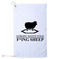 Nobody Wants Your Fucking Sheep Golf Towel thumb 0